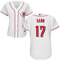 Cincinnati Reds #17 Chris Sabo White Home Women's Stitched MLB Jersey