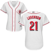 Cincinnati Reds #21 Michael Lorenzen White Home Women's Stitched MLB Jersey