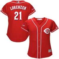 Cincinnati Reds #21 Michael Lorenzen Red Alternate Women's Stitched MLB Jersey