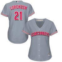 Cincinnati Reds #21 Michael Lorenzen Grey Road Women's Stitched MLB Jersey