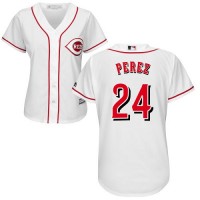 Cincinnati Reds #24 Tony Perez White Home Women's Stitched MLB Jersey