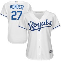 Kansas City Royals #27 Raul Mondesi White Home Women's Stitched MLB Jersey