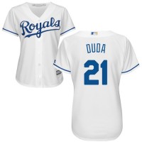 Kansas City Royals #21 Lucas Duda White Home Women's Stitched MLB Jersey