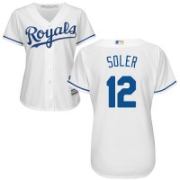 Kansas City Royals #12 Jorge Soler White Home Women's Stitched MLB Jersey