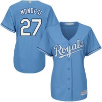 Kansas City Royals #27 Raul Mondesi Light Blue Alternate Women's Stitched MLB Jersey