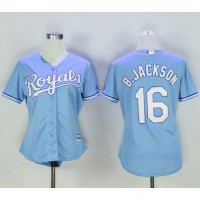 Kansas City Royals #16 Bo Jackson Light Blue Women's Alternate 1 Stitched MLB Jersey