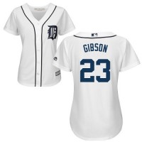 Detroit Tigers #23 Kirk Gibson White Home Women's Stitched MLB Jersey