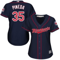 Minnesota Twins #35 Michael Pineda Navy Blue Alternate Women's Stitched MLB Jersey