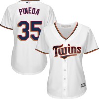 Minnesota Twins #35 Michael Pineda White Home Women's Stitched MLB Jersey