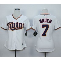 Minnesota Twins #7 Joe Mauer White Home Women's Stitched MLB Jersey