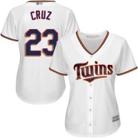 Minnesota Twins #23 Nelson Cruz White Home Women's Stitched MLB Jersey