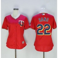 Minnesota Twins #22 Miguel Sano Red Women's Alternate Stitched MLB Jersey