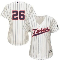Minnesota Twins #26 Max Kepler Cream Strip Alternate Women's Stitched MLB Jersey