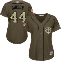Minnesota Twins #44 Kyle Gibson Green Salute to Service Women's Stitched MLB Jersey
