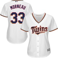 Minnesota Twins #33 Justin Morneau White Home Women's Stitched MLB Jersey