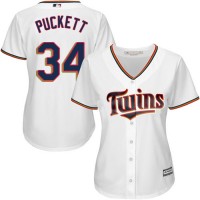 Minnesota Twins #34 Kirby Puckett White Home Women's Stitched MLB Jersey