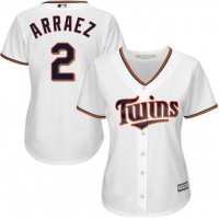 Minnesota Twins #2 Luis Arraez White Home Women's Stitched MLB Jersey