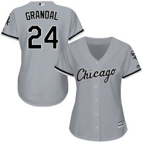 Chicago White Sox #24 Yasmani Grandal Grey Road Women's Stitched MLB Jersey