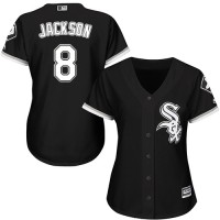 Chicago White Sox #8 Bo Jackson Black Alternate Women's Stitched MLB Jersey