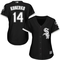Chicago White Sox #14 Paul Konerko Black Alternate Women's Stitched MLB Jersey