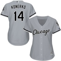 Chicago White Sox #14 Paul Konerko Grey Road Women's Stitched MLB Jersey
