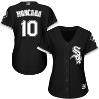 Chicago White Sox #10 Yoan Moncada Black Alternate Women's Stitched MLB Jersey