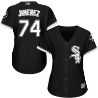 Chicago White Sox #74 Eloy Jimenez Black Alternate Women's Stitched MLB Jersey
