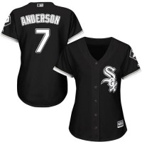 Chicago White Sox #7 Tim Anderson Black Alternate Women's Stitched MLB Jersey