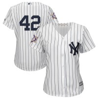 New York New York Yankees #42 Majestic Women's 2019 Jackie Robinson Day Official Cool Base Jersey White