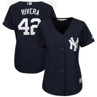 New York New York Yankees #42 Mariano Rivera Majestic Women's 2019 Hall of Fame Cool Base Player Jersey Navy