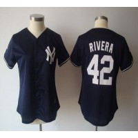 New York Yankees #42 Mariano Rivera Navy Blue Women's Fashion Stitched MLB Jersey