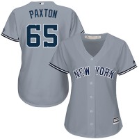 New York Yankees #65 James Paxton Grey Road Women's Stitched MLB Jersey