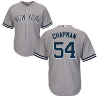 New York Yankees #54 Aroldis Chapman Grey Road Women's Stitched MLB Jersey