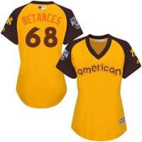 New York Yankees #68 Dellin Betances Gold 2016 All-Star American League Women's Stitched MLB Jersey