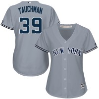 New York Yankees #39 Mike Tauchman Grey Road Women's Stitched MLB Jersey