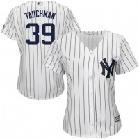 New York Yankees #39 Mike Tauchman White Strip Home Women's Stitched MLB Jersey