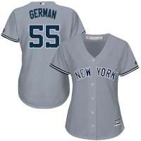 New York Yankees #55 Domingo German Grey Road Women's Stitched MLB Jersey