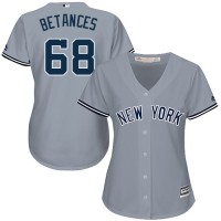 New York Yankees #68 Dellin Betances Grey Road Women's Stitched MLB Jersey