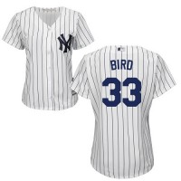 New York Yankees #33 Greg Bird White Strip Home Women's Stitched MLB Jersey