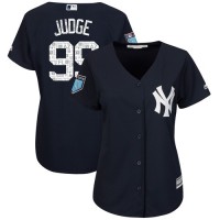 New York Yankees #99 Aaron Judge Navy Blue 2018 Spring Training Cool Base Women's Stitched MLB Jersey