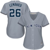 New York Yankees #26 DJ LeMahieu Grey Road Women's Stitched MLB Jersey