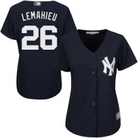New York Yankees #26 DJ LeMahieu Navy Blue Alternate Women's Stitched MLB Jersey