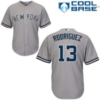 New York Yankees #13 Alex Rodriguez Stitched Grey Youth MLB Jersey