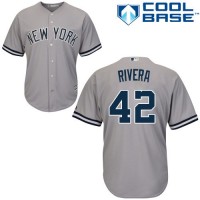 New York Yankees #42 Mariano Rivera Stitched Grey Youth MLB Jersey