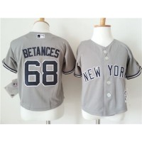 Toddler New York Yankees #68 Dellin Betances Grey Cool Base Stitched MLB Jersey