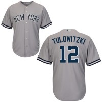 New York Yankees #12 Troy Tulowitzki Grey Cool Base Stitched Youth MLB Jersey
