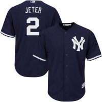 New York Yankees #2 Derek Jeter Navy blue Cool Base Stitched Youth MLB Jersey