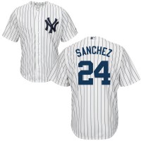 New York Yankees #24 Gary Sanchez White Home Stitched Youth MLB Jersey