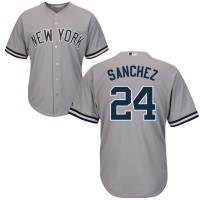 New York Yankees #24 Gary Sanchez Grey Road Stitched Youth MLB Jersey