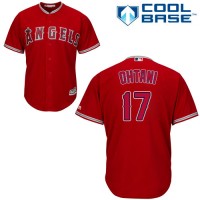 Los Angeles Angels #17 Shohei Ohtani Red Cool Base Stitched Youth MLB Jersey